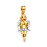 Angel Ladies Pendant in 14K Two-Tone Gold