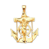Anchor Pendant in 14K Gold