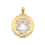 Divino Niño Ladies Pendant in 14K Two-Tone Gold