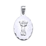 Divino Niño Ladies Pendant in 14K White Gold