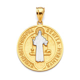 Saints Pendant in 14K Two-Tone Gold