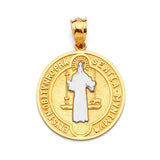 Saints Pendant in 14K Two-Tone Gold