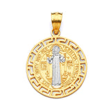 Saints Pendant in 14K Two-Tone Gold