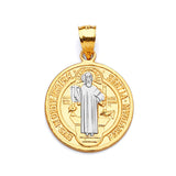 Saints Pendant in 14K Two-Tone Gold