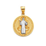 Saints Pendant in 14K Two-Tone Gold