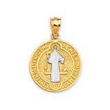 Saints Pendant in 14K Two-Tone Gold