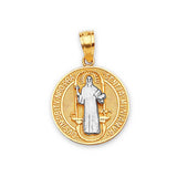 Saints Pendant in 14K Two-Tone Gold