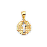 Saints Ladies Pendant in 14K Two-Tone Gold