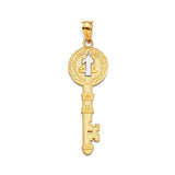 Saints Pendant in 14K Two-Tone Gold