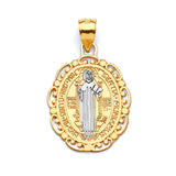 Saints Pendant in 14K Two-Tone Gold