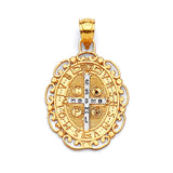 Saints Pendant in 14K Two-Tone Gold