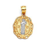 Saints Pendant in 14K Two-Tone Gold
