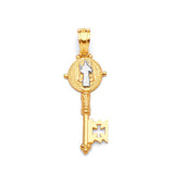 Saints Pendant in 14K Two-Tone Gold