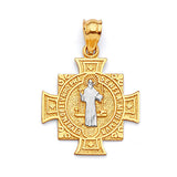 Saints Pendant in 14K Two-Tone Gold