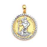 Saints Ladies Pendant in 14K Two-Tone Gold