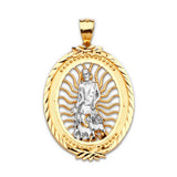 Saints Ladies Pendant in 14K Two-Tone Gold