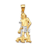 Saints Pendant in 14K Two-Tone Gold