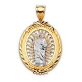 Saints Pendant in 14K Two-Tone Gold