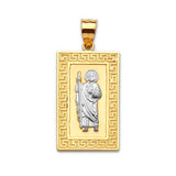 Saints Pendant in 14K Two-Tone Gold