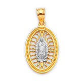 Guadalupe Pendant in 14K Two-Tone Gold