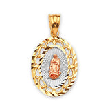 Guadalupe Pendant in 14K Tri-Color Gold