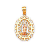Guadalupe Pendant in 14K Tri-Color Gold