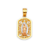 Guadalupe Pendant in 14K Tri-Color Gold