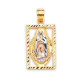 Guadalupe Pendant in 14K Tri-Color Gold