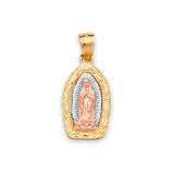 Guadalupe Ladies Pendant in 14K Tri-Color Gold