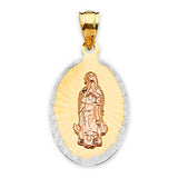 Guadalupe Pendant in 14K Tri-Color Gold