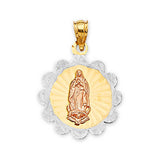 Guadalupe Pendant in 14K Tri-Color Gold