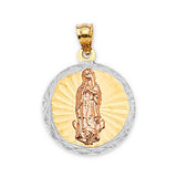 Guadalupe Pendant in 14K Tri-Color Gold