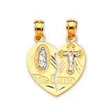 Guadalupe Breakable Pendant in 14K Two-Tone Gold