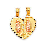 Guadalupe Breakable Pendant in 14K Two-Tone Gold
