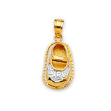 Girls Pendant in 14K Two-Tone Gold