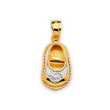 Boys Pendant in 14K Two-Tone Gold