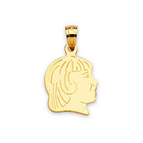 Girls Pendant in 14K Gold
