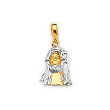 Jesucristo Ladies Pendant in 14K Two-Tone Gold