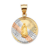 Guadalupe Pendant in 14K Tri-Color Gold