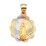 Guadalupe Pendant in 14K Tri-Color Gold