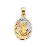 Guadalupe Pendant in 14K Tri-Color Gold