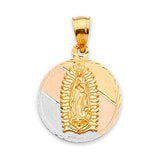 Guadalupe Pendant in 14K Tri-Color Gold