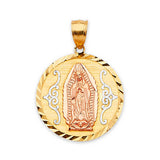 Guadalupe Pendant in 14K Tri-Color Gold