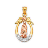 Guadalupe Pendant in 14K Tri-Color Gold