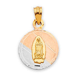 Guadalupe Pendant in 14K Tri-Color Gold
