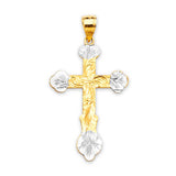 Cross Pendant in 14K Two-Tone Gold
