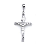 Crucifix Pendant in 14K White Gold