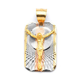 Jesucristo Pendant in 14K Tri-Color Gold