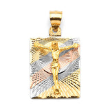 Jesucristo Pendant in 14K Tri-Color Gold