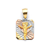 Jesucristo Pendant in 14K Tri-Color Gold